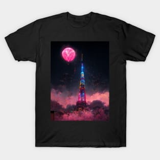 Cyber Punk Moon in Tokyo T-Shirt